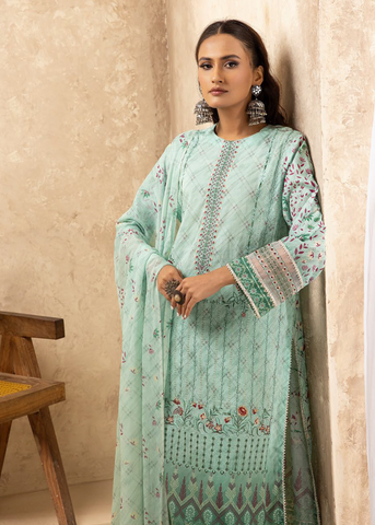 HOORAIN LAWN DIGITAL PRINT EMBROIDERED D-604