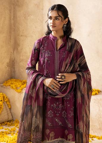 HOORAIN LAWN DIGITAL PRINT EMBROIDERED D-609