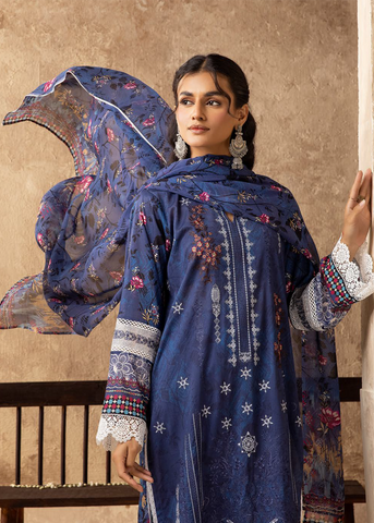 HOORAIN LAWN DIGITAL PRINT EMBROIDERED D-610