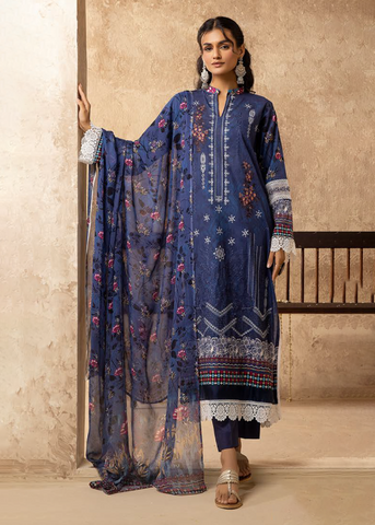 HOORAIN LAWN DIGITAL PRINT EMBROIDERED D-610