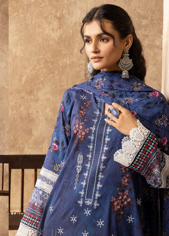 HOORAIN LAWN DIGITAL PRINT EMBROIDERED D-610