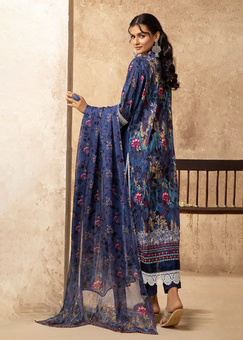 HOORAIN LAWN DIGITAL PRINT EMBROIDERED D-610