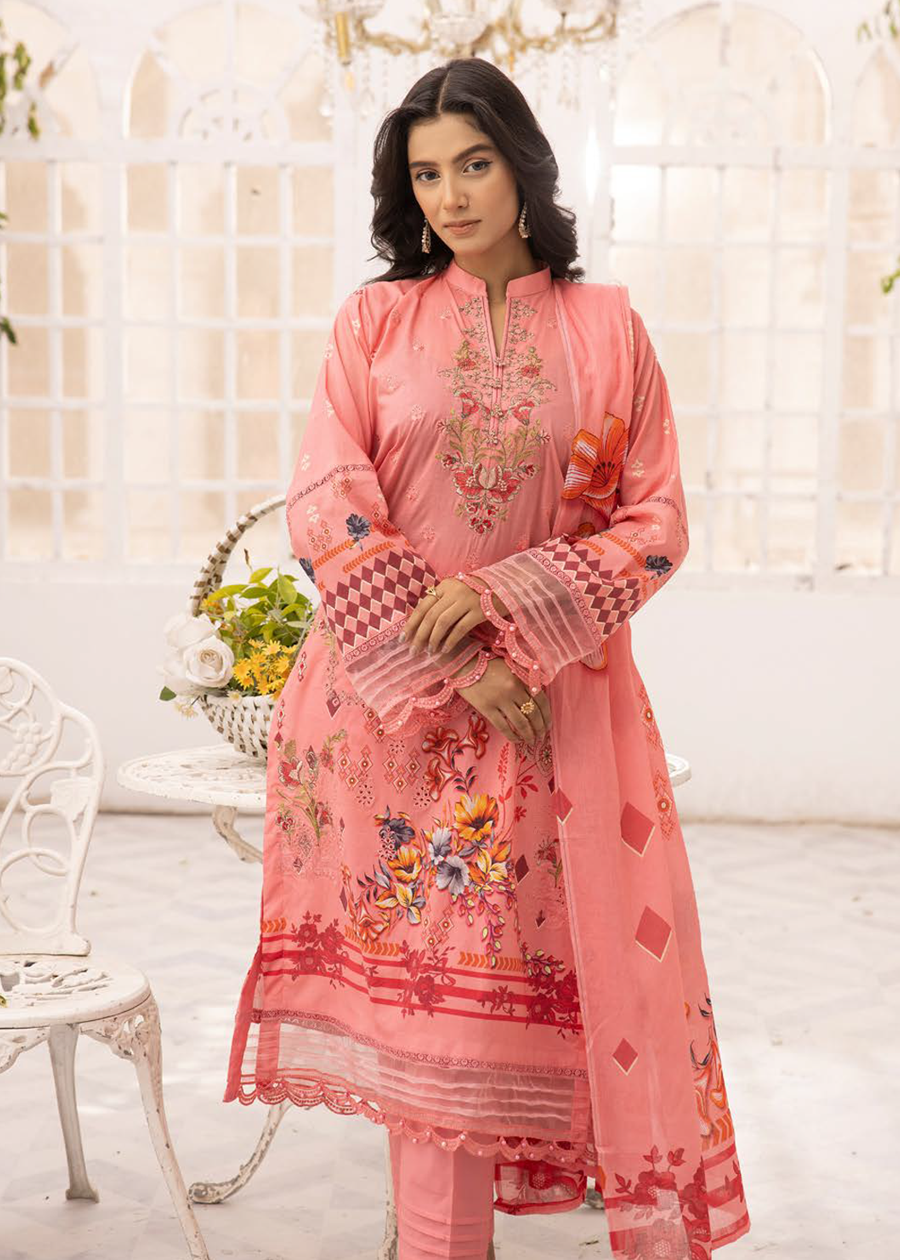 HEER BY SHAISTA DIGITAL PRIN EMBROIDERED D-643