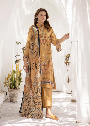 HEER BY SHAISTA DIGITAL PRIN EMBROIDERED D-644