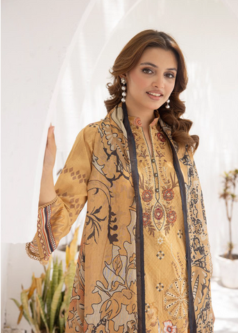HEER BY SHAISTA DIGITAL PRIN EMBROIDERED D-644