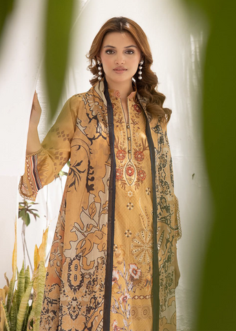 HEER BY SHAISTA DIGITAL PRIN EMBROIDERED D-644