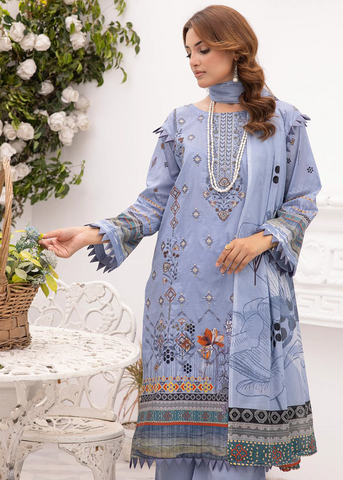 HEER BY SHAISTA DIGITAL PRIN EMBROIDERED D-645