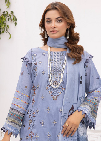 HEER BY SHAISTA DIGITAL PRIN EMBROIDERED D-645