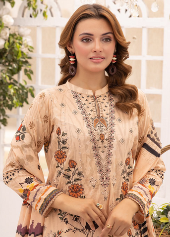 HEER BY SHAISTA DIGITAL PRIN EMBROIDERED D-647