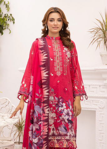 HEER BY SHAISTA DIGITAL PRIN EMBROIDERED D-648
