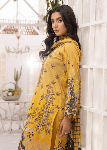 HEER BY SHAISTA DIGITAL PRIN EMBROIDERED D-649