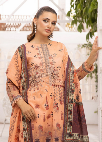 HEER BY SHAISTA DIGITAL PRIN EMBROIDERED D-650