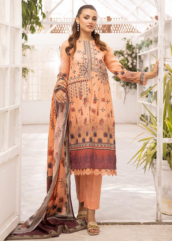 HEER BY SHAISTA DIGITAL PRIN EMBROIDERED D-650