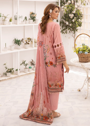 HEER BY SHAISTA DIGITAL PRIN EMBROIDERED D-652