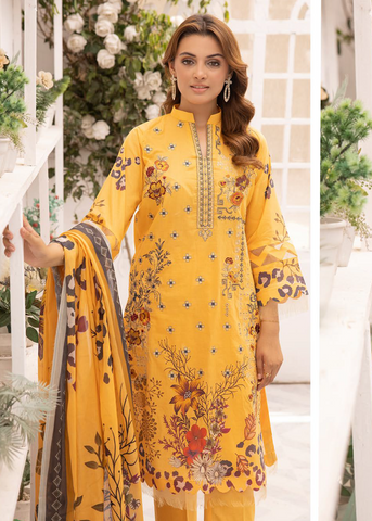 HEER BY SHAISTA DIGITAL PRIN EMBROIDERED D-653