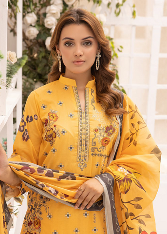 HEER BY SHAISTA DIGITAL PRIN EMBROIDERED D-653