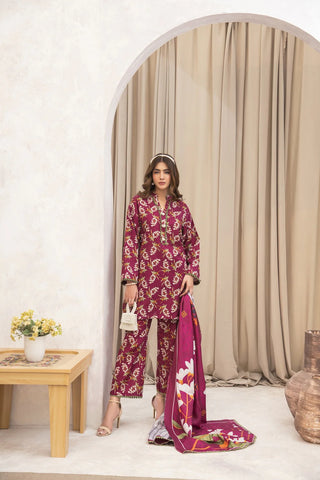 MEERAK BY FORBIDDEN FLOWERS D-03-CRIMSON BLOOM
