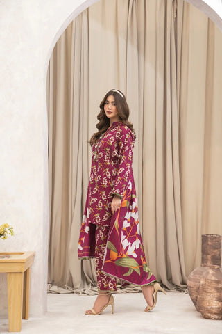 MEERAK BY FORBIDDEN FLOWERS D-03-CRIMSON BLOOM