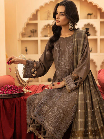 SHAISTA PEACH EMBROIDERED COLLECTION D-789