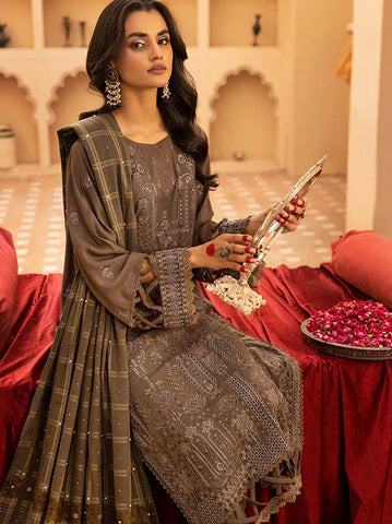 SHAISTA PEACH EMBROIDERED COLLECTION D-789