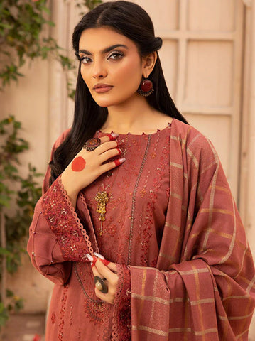 SHAISTA PEACH EMBROIDERED COLLECTION D-793