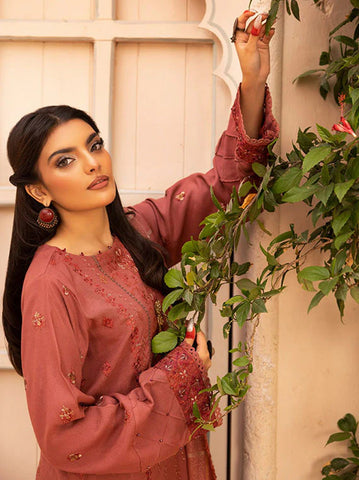 SHAISTA PEACH EMBROIDERED COLLECTION D-793