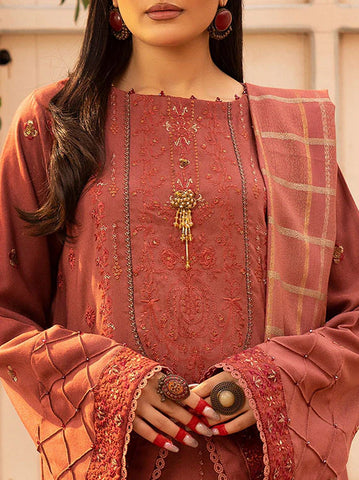 SHAISTA PEACH EMBROIDERED COLLECTION D-793