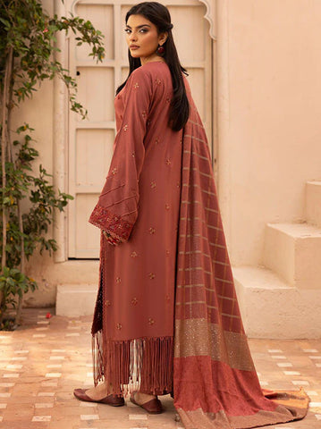 SHAISTA PEACH EMBROIDERED COLLECTION D-793