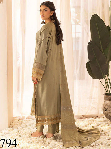 SHAISTA PEACH EMBROIDERED COLLECTION D-794