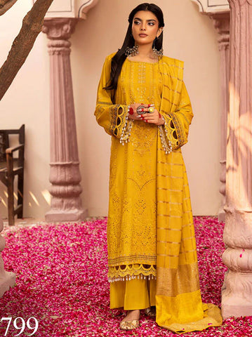SHAISTA PEACH EMBROIDERED COLLECTION D-799
