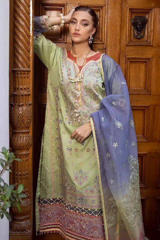 MUSCARI SATIN EMBROIDERED COLLECTION -MSEC-884