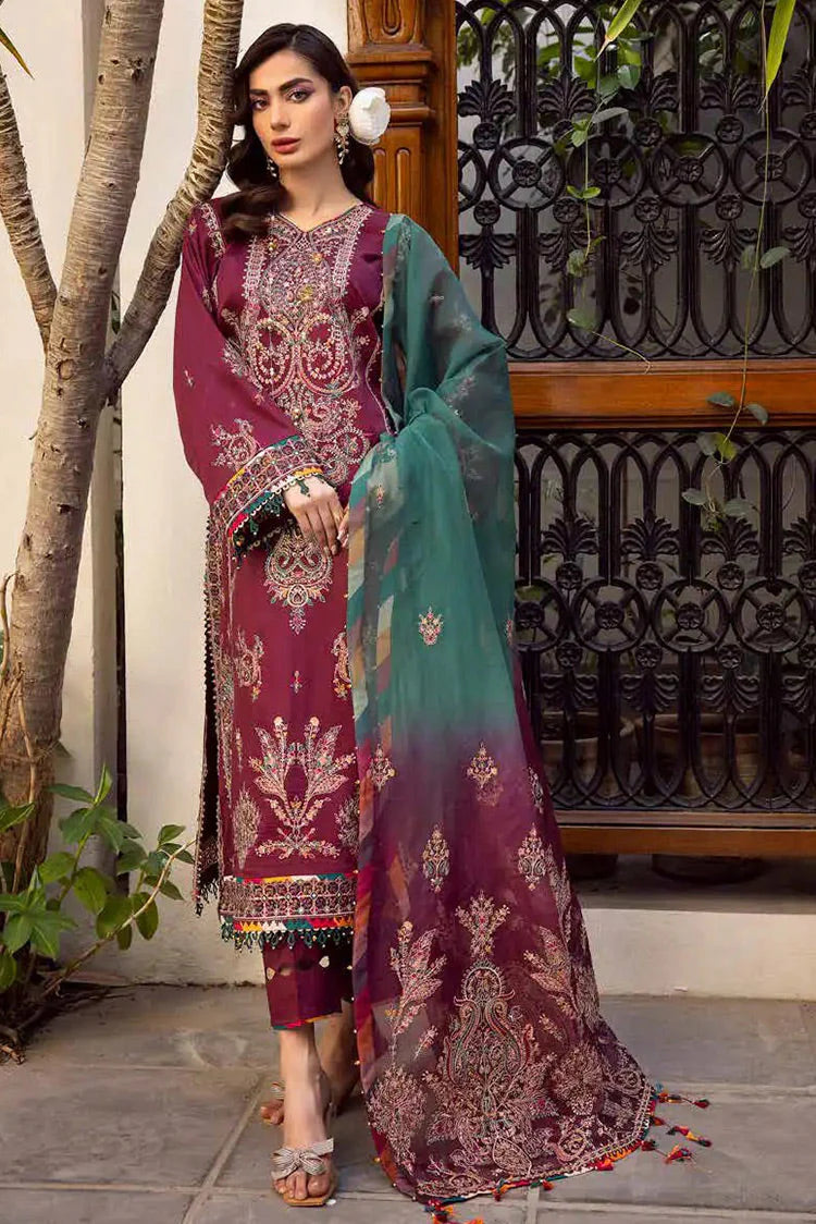 MUSCARI SATIN EMBROIDERED COLLECTION -MSEC-887