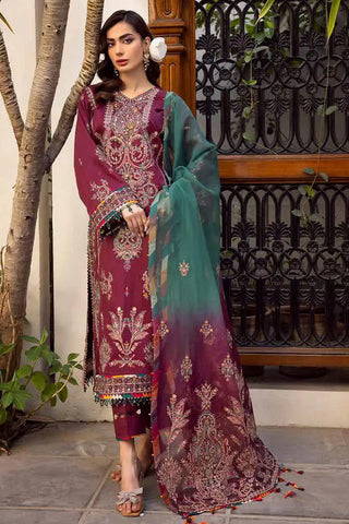MUSCARI SATIN EMBROIDERED COLLECTION -MSEC-887