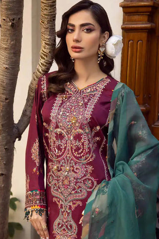 MUSCARI SATIN EMBROIDERED COLLECTION -MSEC-887