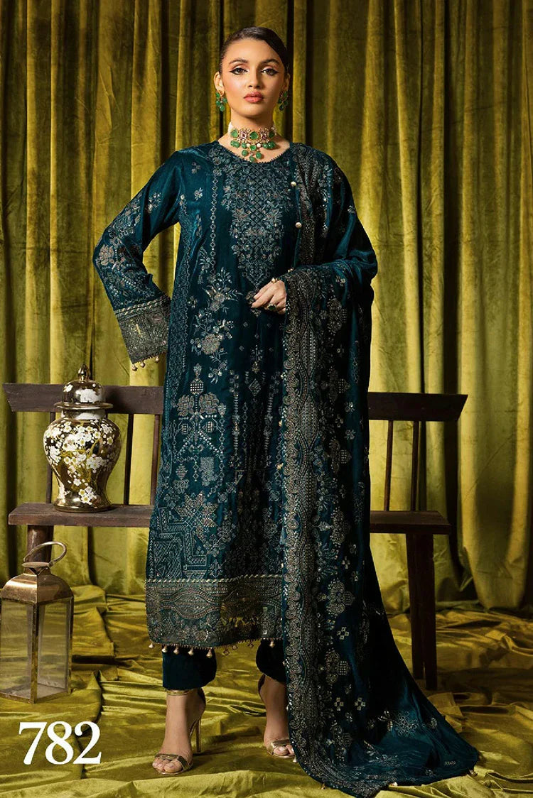 SHAISTA EMBROIDERED VELVET COLLECTION D-782