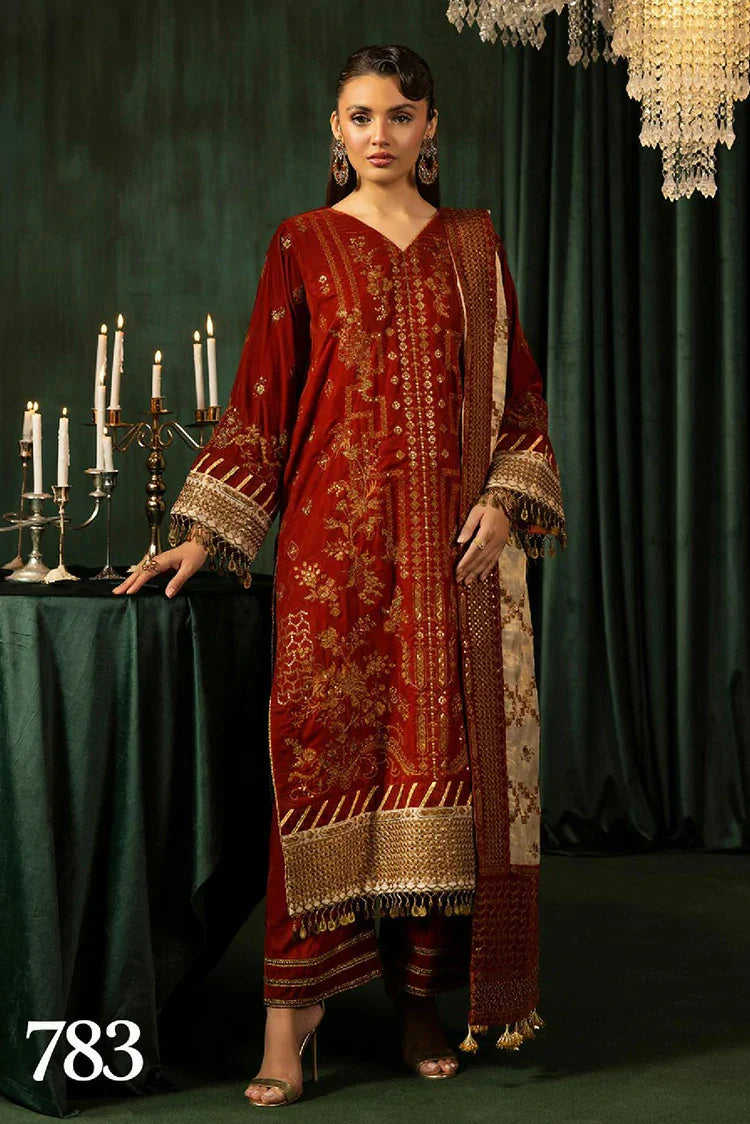 SHAISTA EMBROIDERED VELVET COLLECTION D-783
