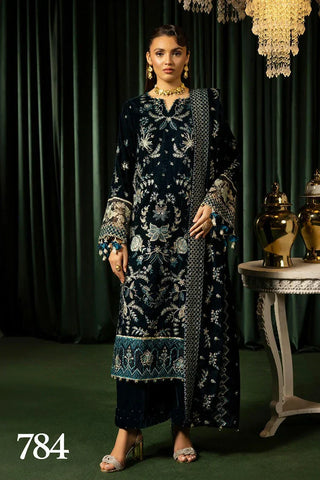 SHAISTA EMBROIDERED VELVET COLLECTION D-784