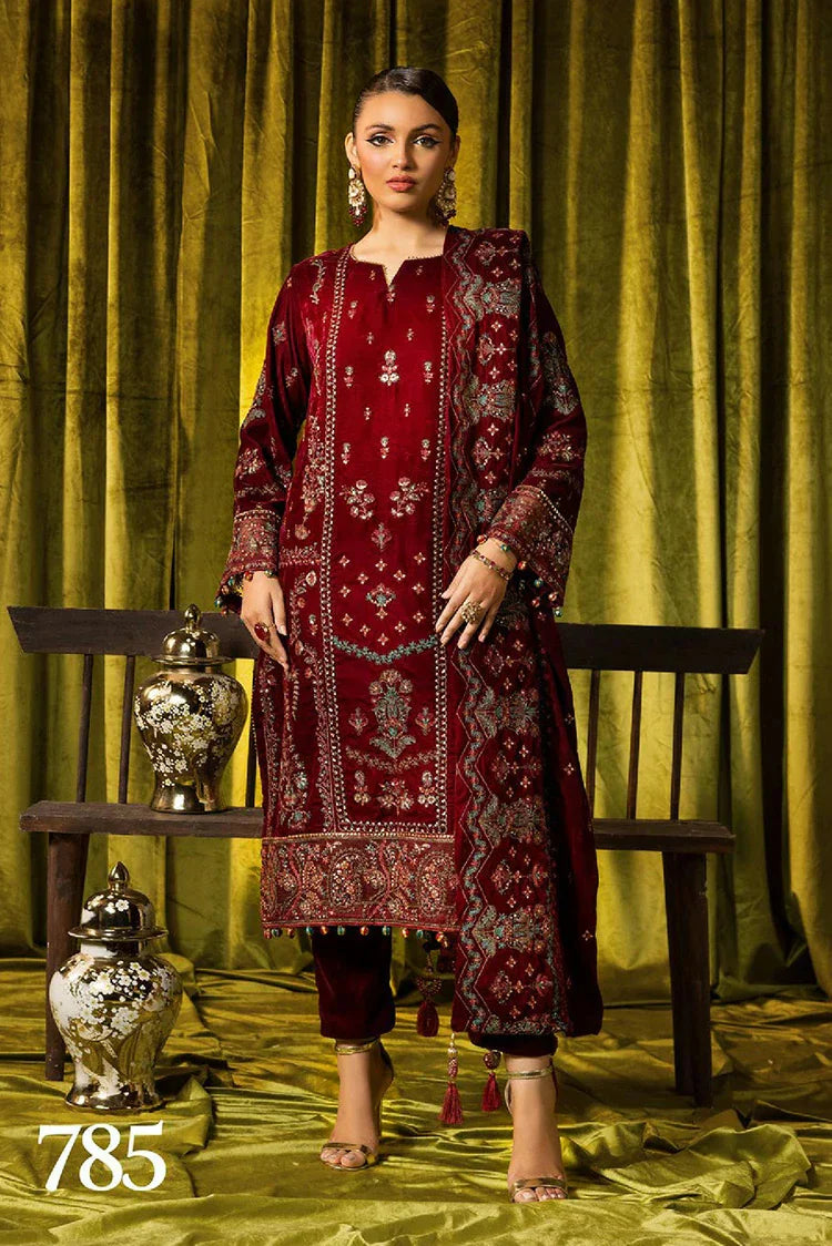 SHAISTA EMBROIDERED VELVET COLLECTION D-785