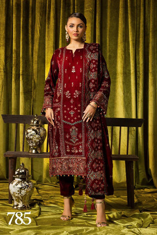 SHAISTA EMBROIDERED VELVET COLLECTION D-785