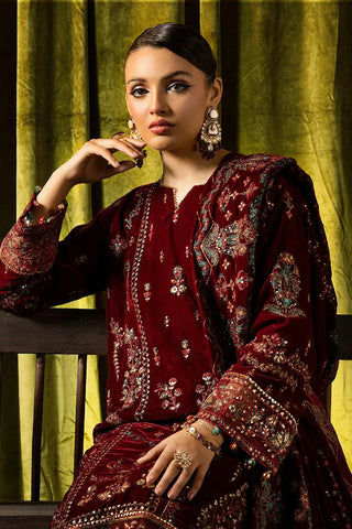 SHAISTA EMBROIDERED VELVET COLLECTION D-785