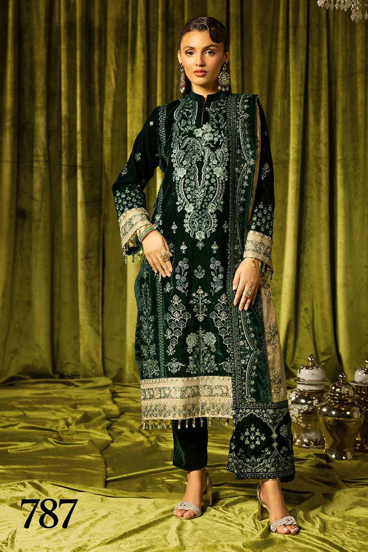 SHAISTA EMBROIDERED VELVET COLLECTION D-787