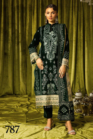 SHAISTA EMBROIDERED VELVET COLLECTION D-787