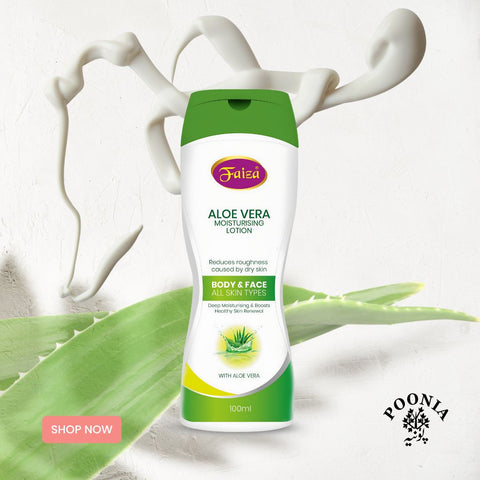 FAIZA LOTION ALOE VERA BODY & FACE ALL SKIN TYPES 100ML