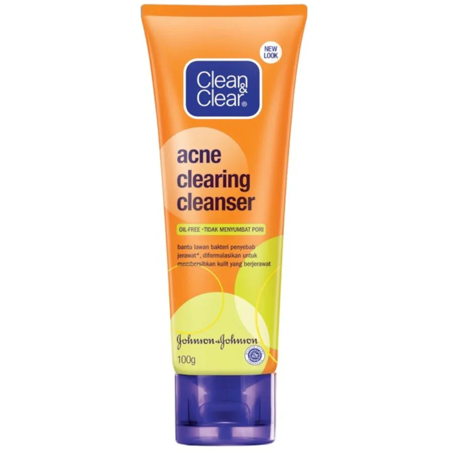 CLEAN & CLEAR ACNE CLEARING CLEANSER FACE WASH 100ML