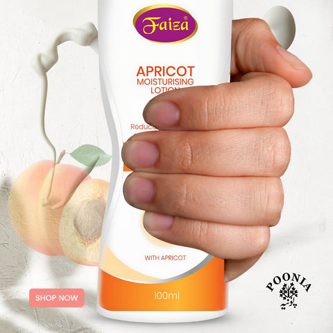 FAIZA APRICOT MOISTURISING LOTION BODY & FACE ALL SKIN TYPES 100ML