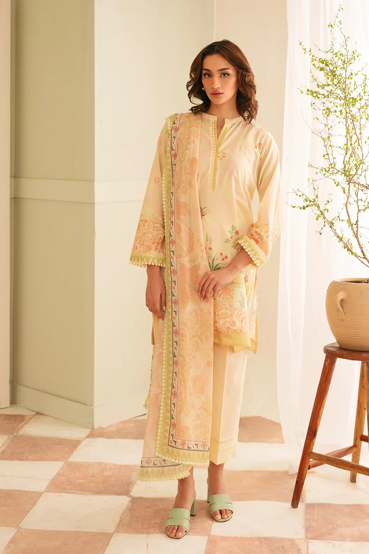 SAHAR SALENE UNSTICHED PRINTED LAWN 3 PIECE-CL-V1-S25-01