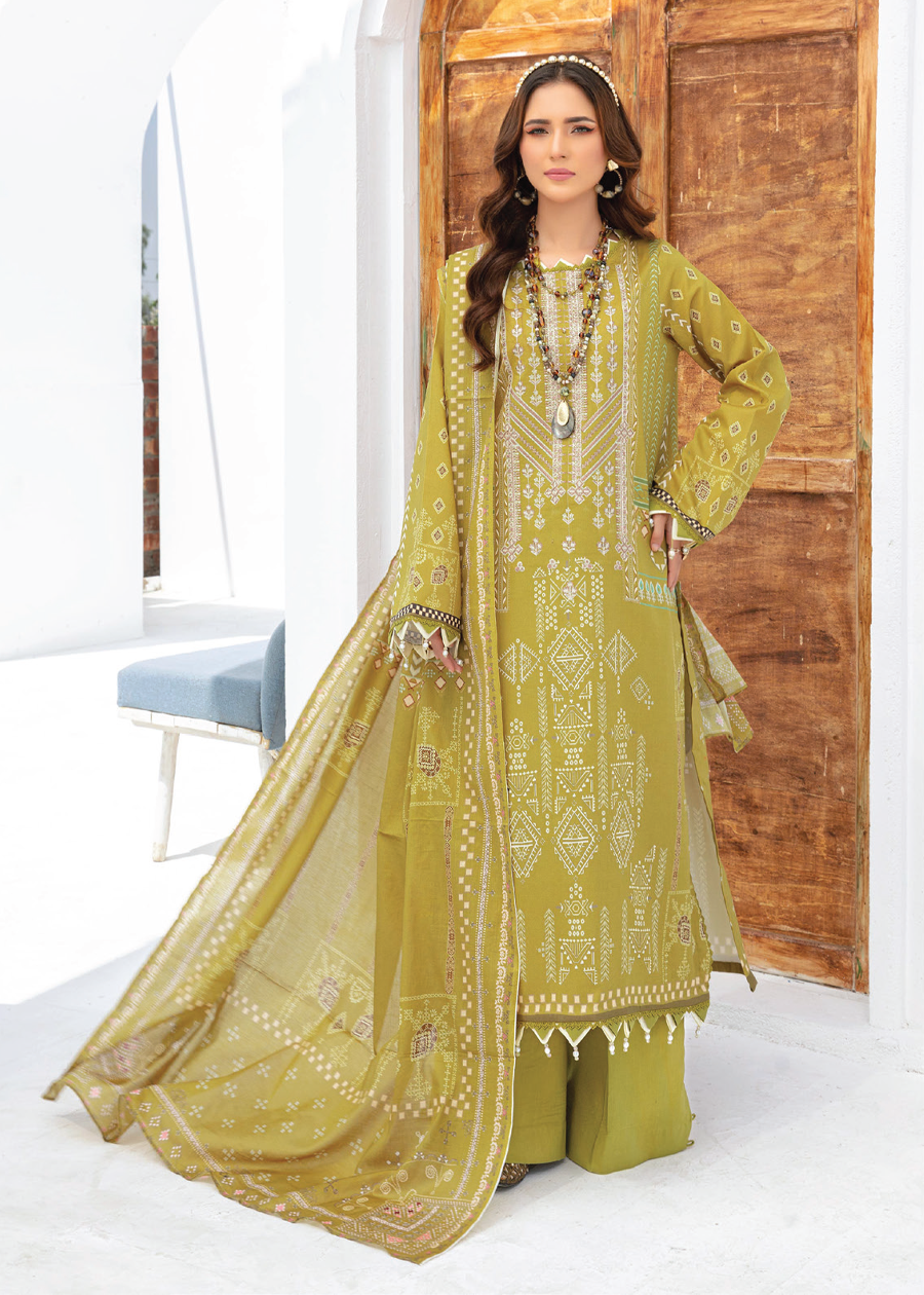 SAIRA BANO PRINT - EMBROIDERED LAWN D-04