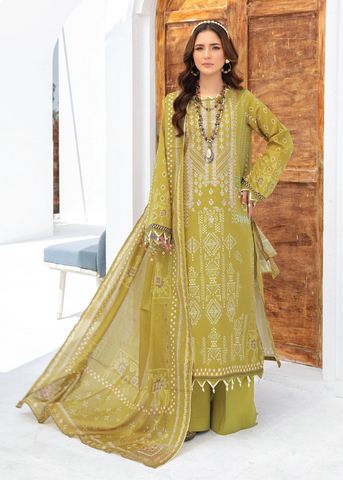 SAIRA BANO PRINT - EMBROIDERED LAWN D-04