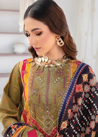 SAIRA BANO PRINT - EMBROIDERED LAWN D-06