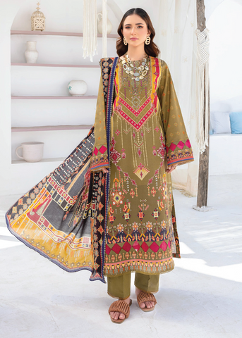 SAIRA BANO PRINT - EMBROIDERED LAWN D-06